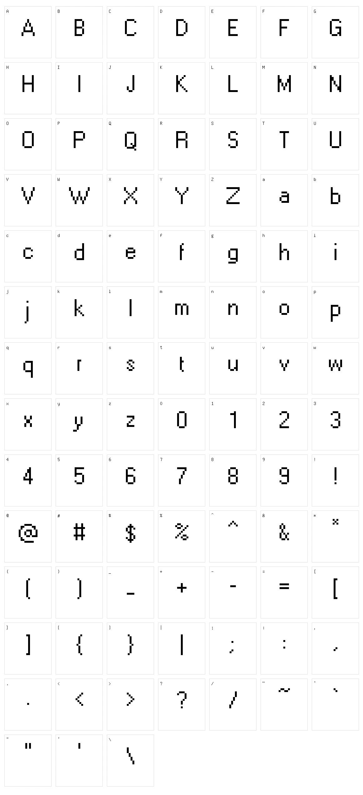 Levi Windows Character Set