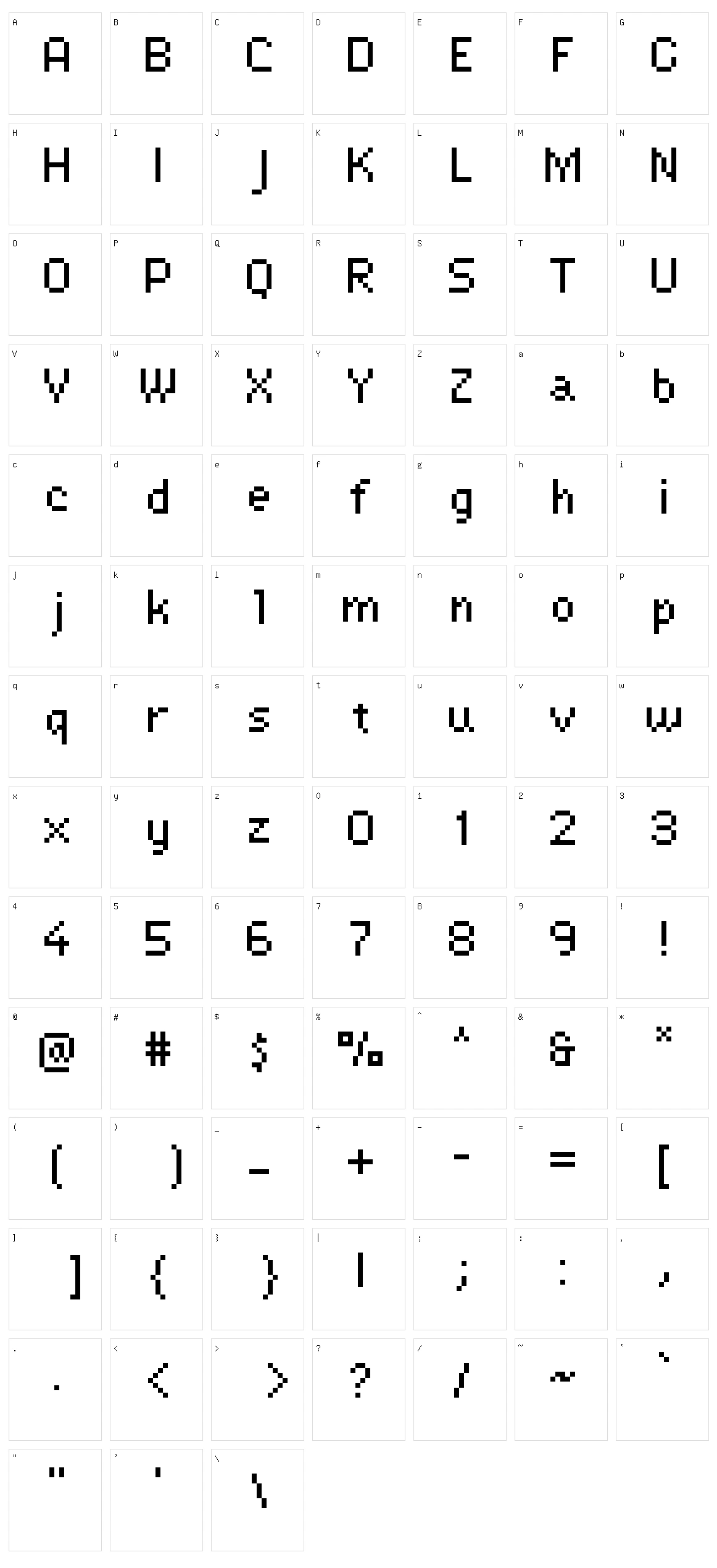 Lexipa Character Set