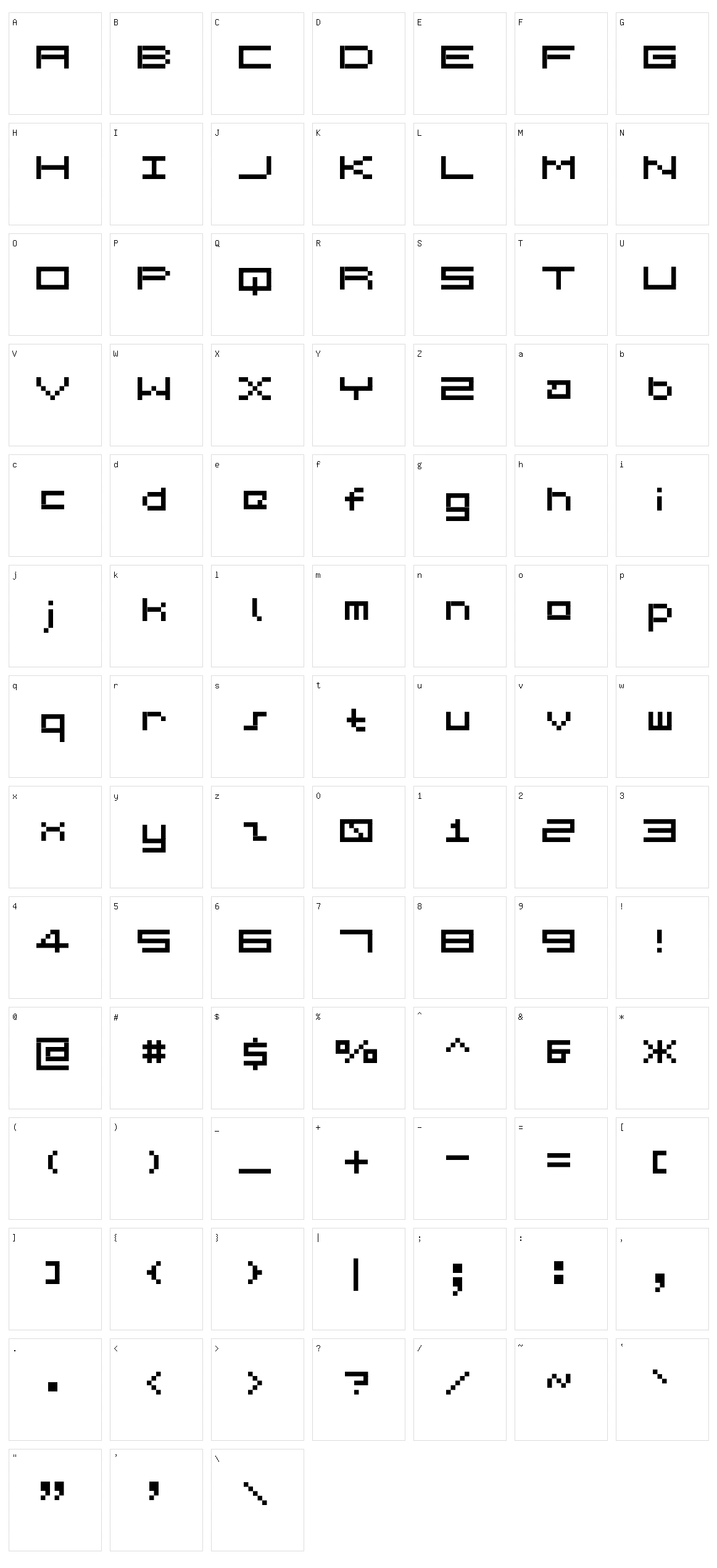Light Character Set
