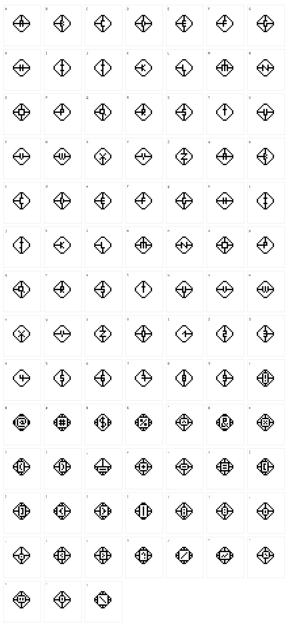 LosPix Character Set