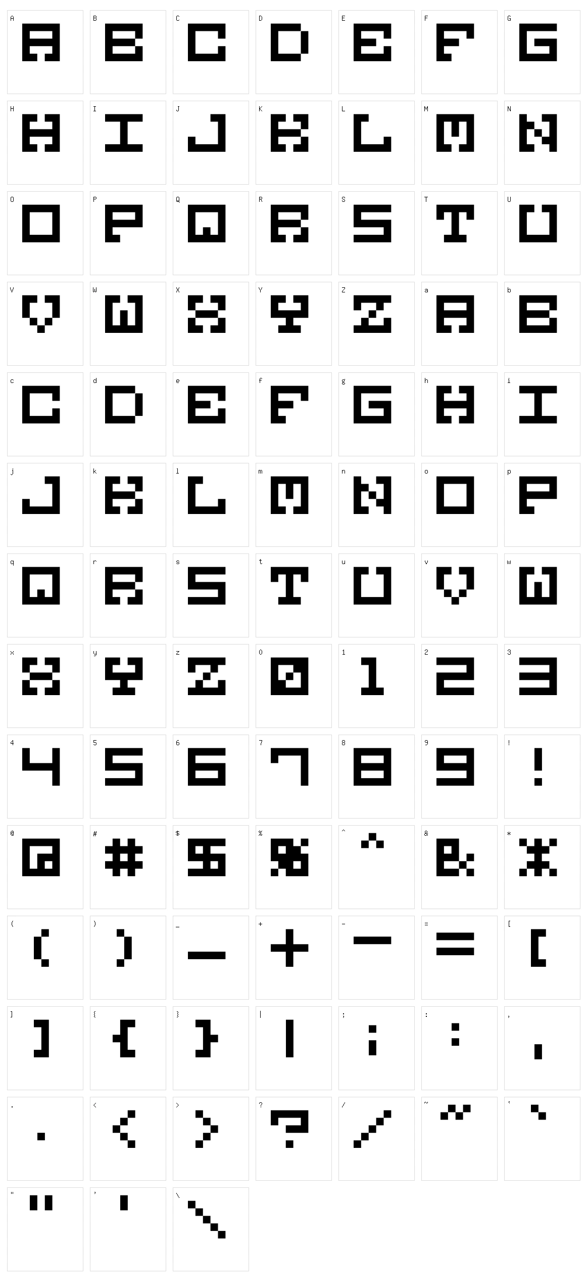 M38 Gorilla Character Set