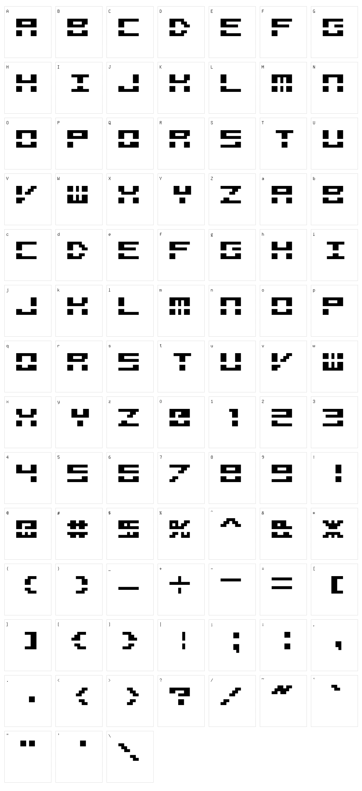 M40 Bitline Character Set