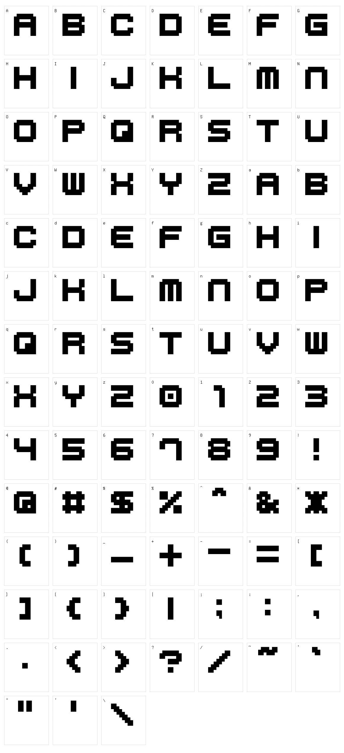 M41 Lovebit Character Set