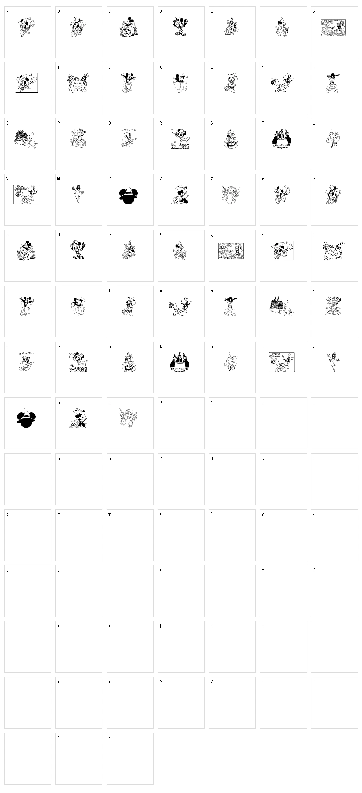 Disney Halloween Character Set