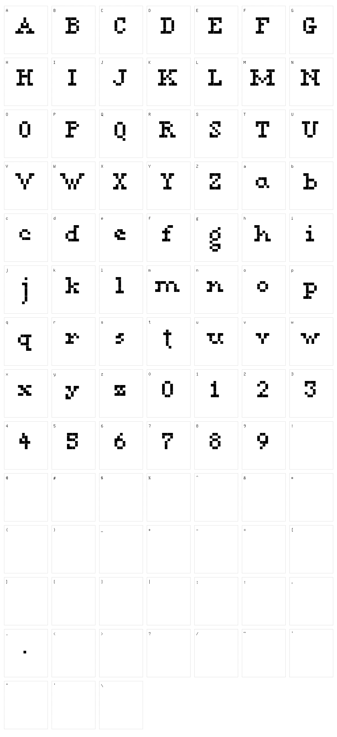 Megan Serif Character Set