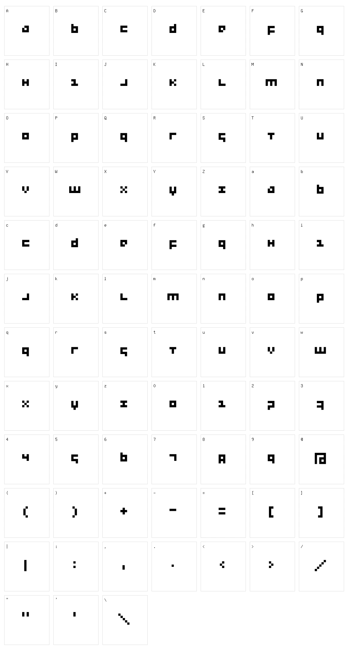 Menee Character Set