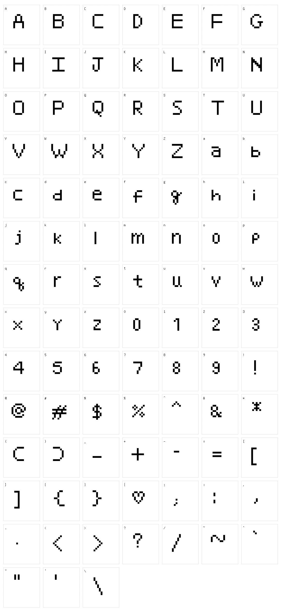 Minami Character Set