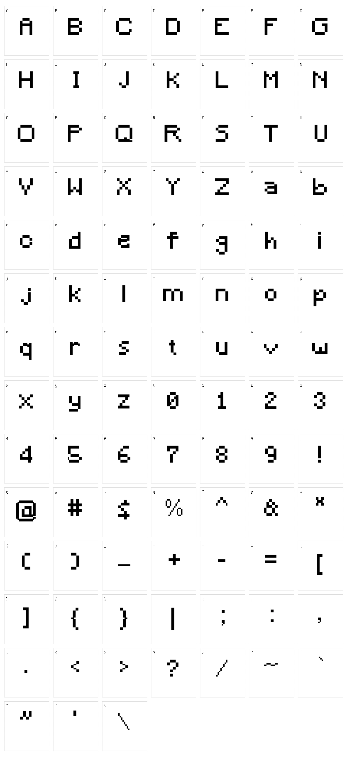 Minecraft Character Set