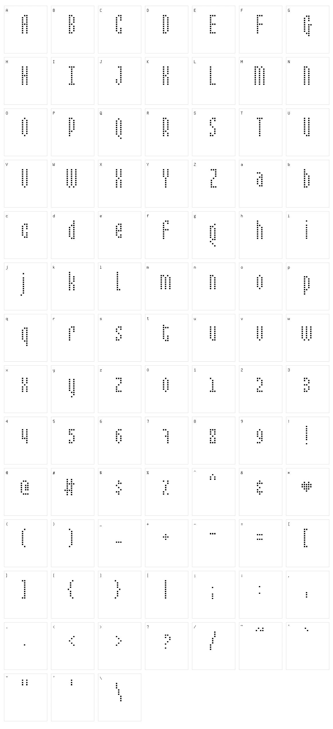 Mixelate Character Set