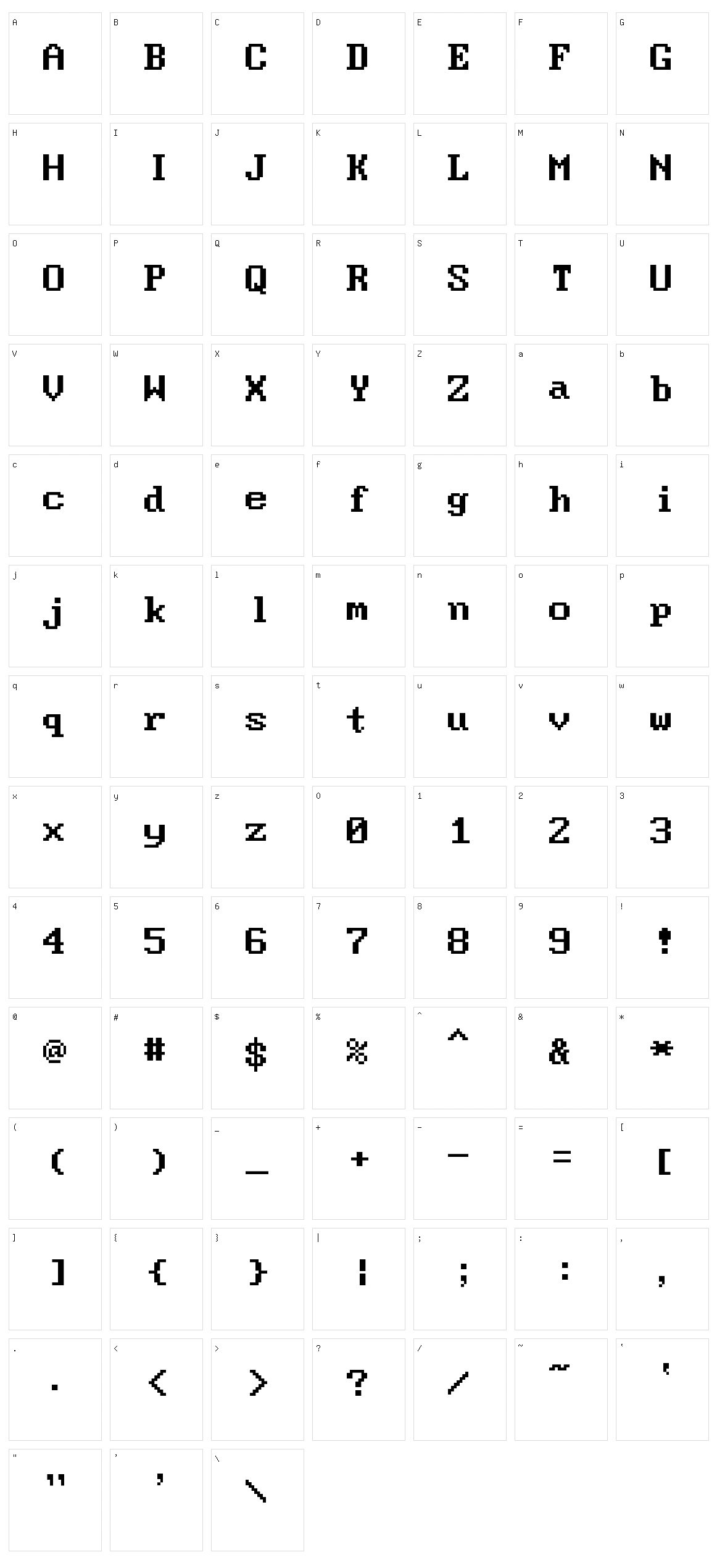 Modern DOS Character Set