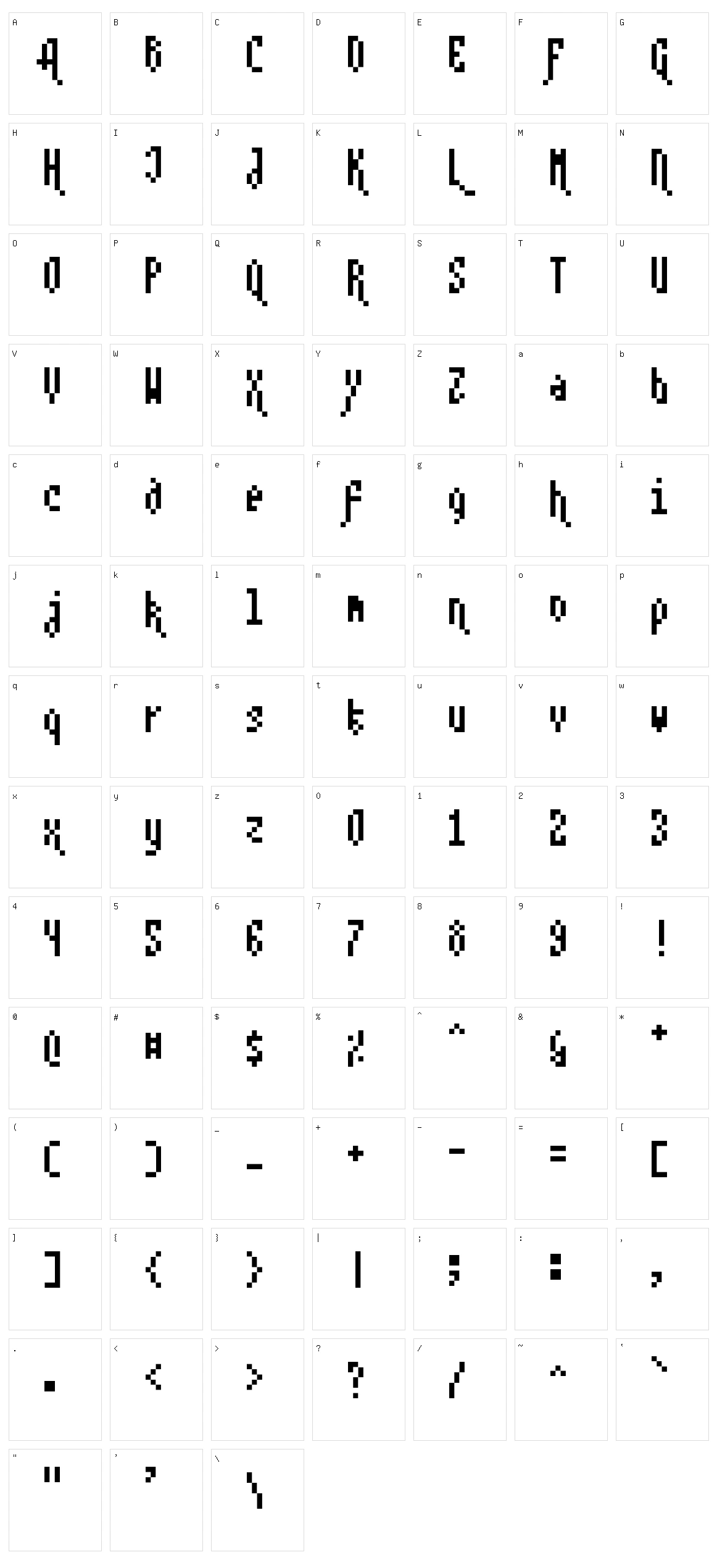 Mono a Mano Character Set