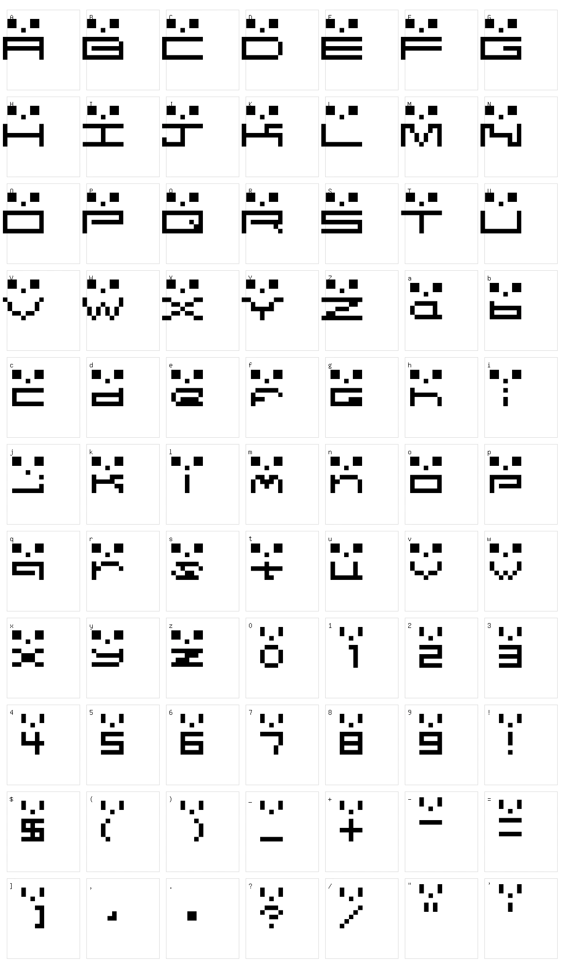 Mr. Font Character Set