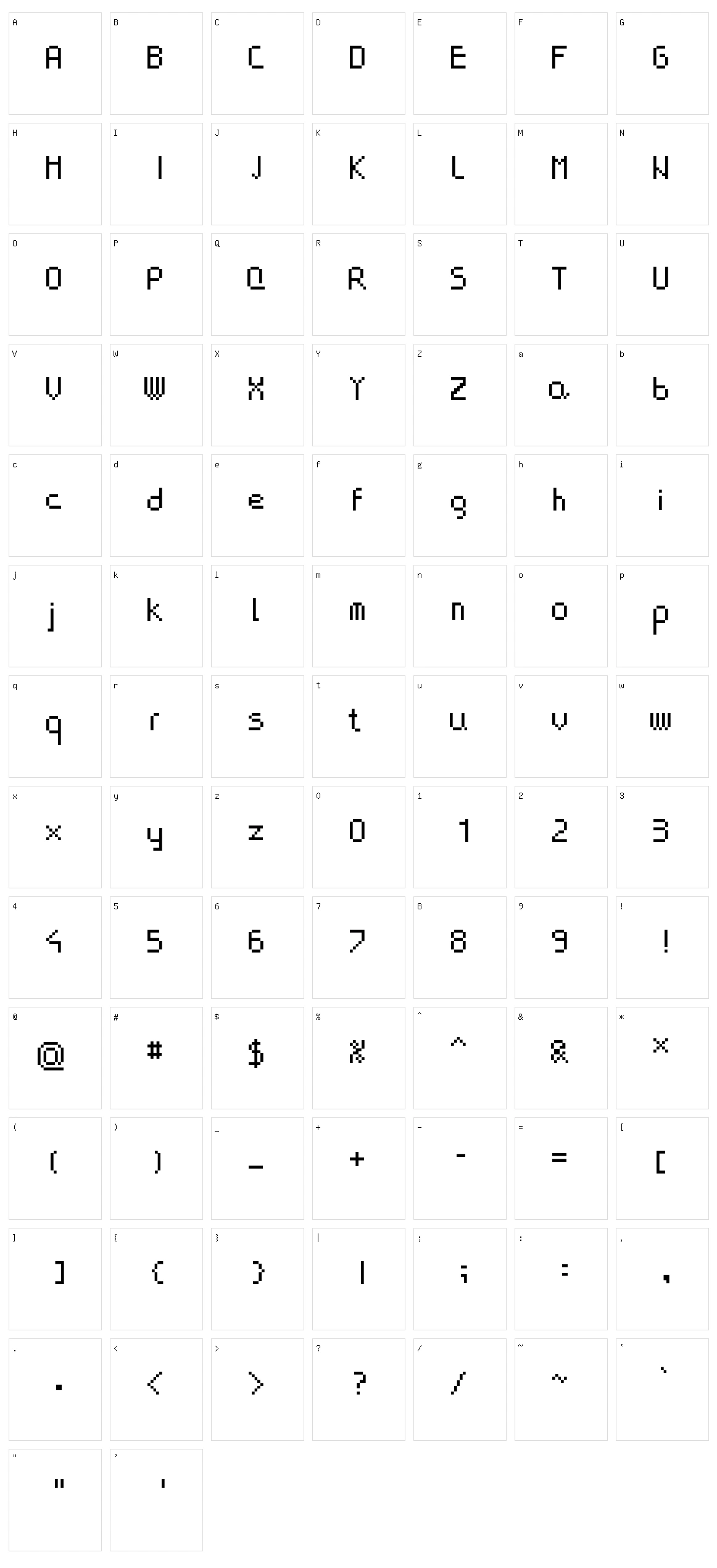 Muzalemova Character Set
