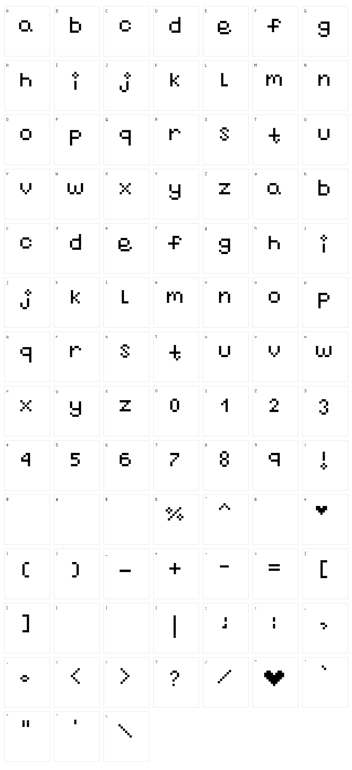Nayupixel Character Set
