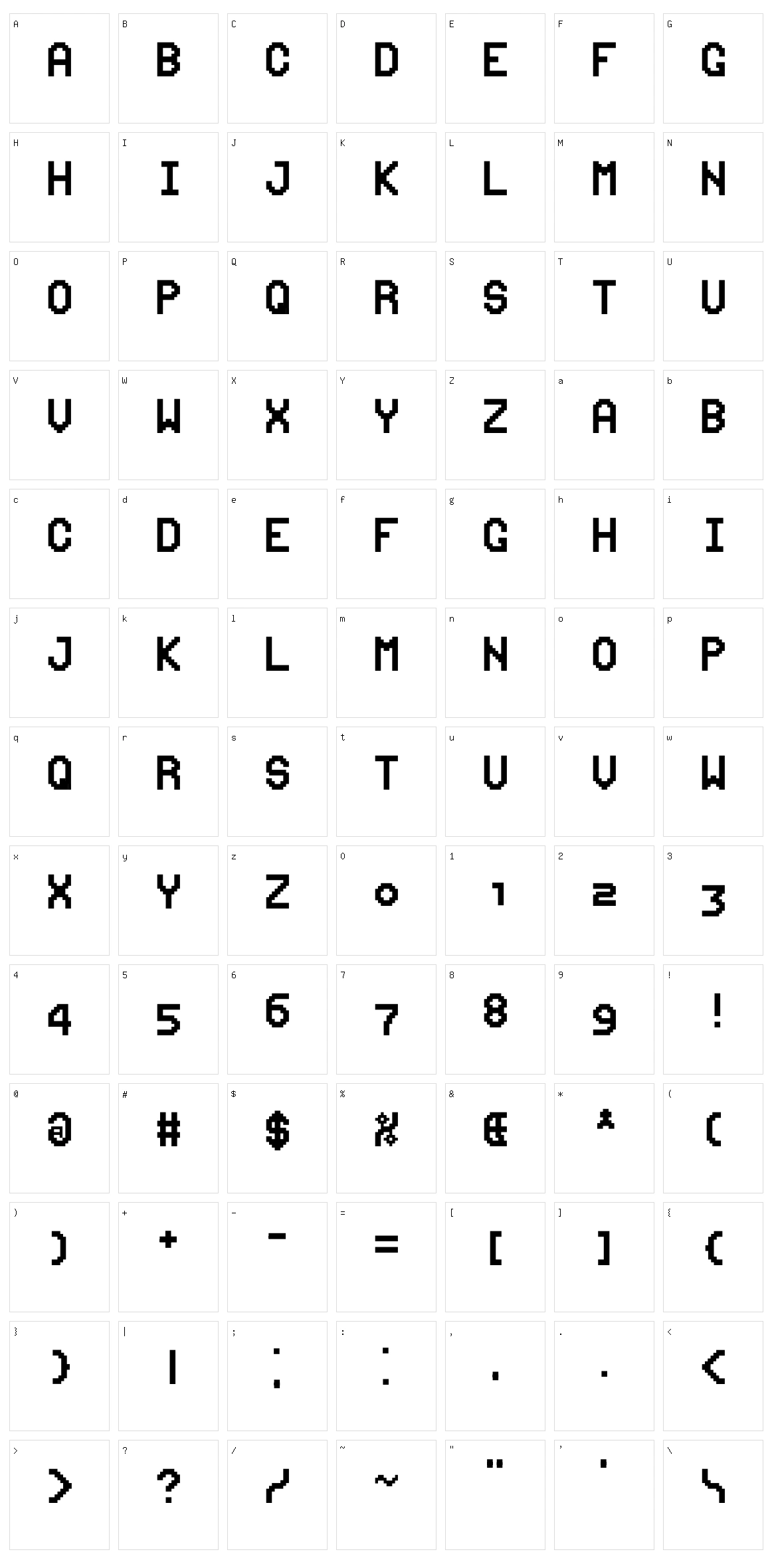 New Browserlink Character Set