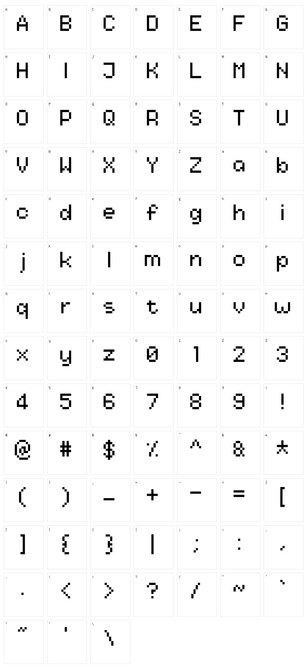Nineteen Ninety Three Character Set
