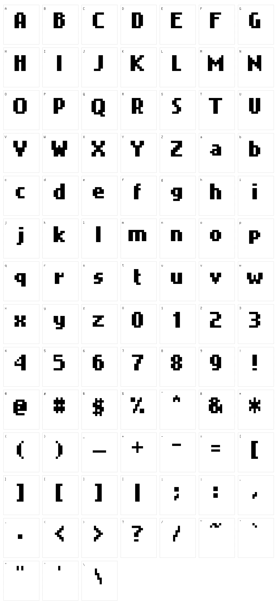 Nokia Cellphone FC Character Set