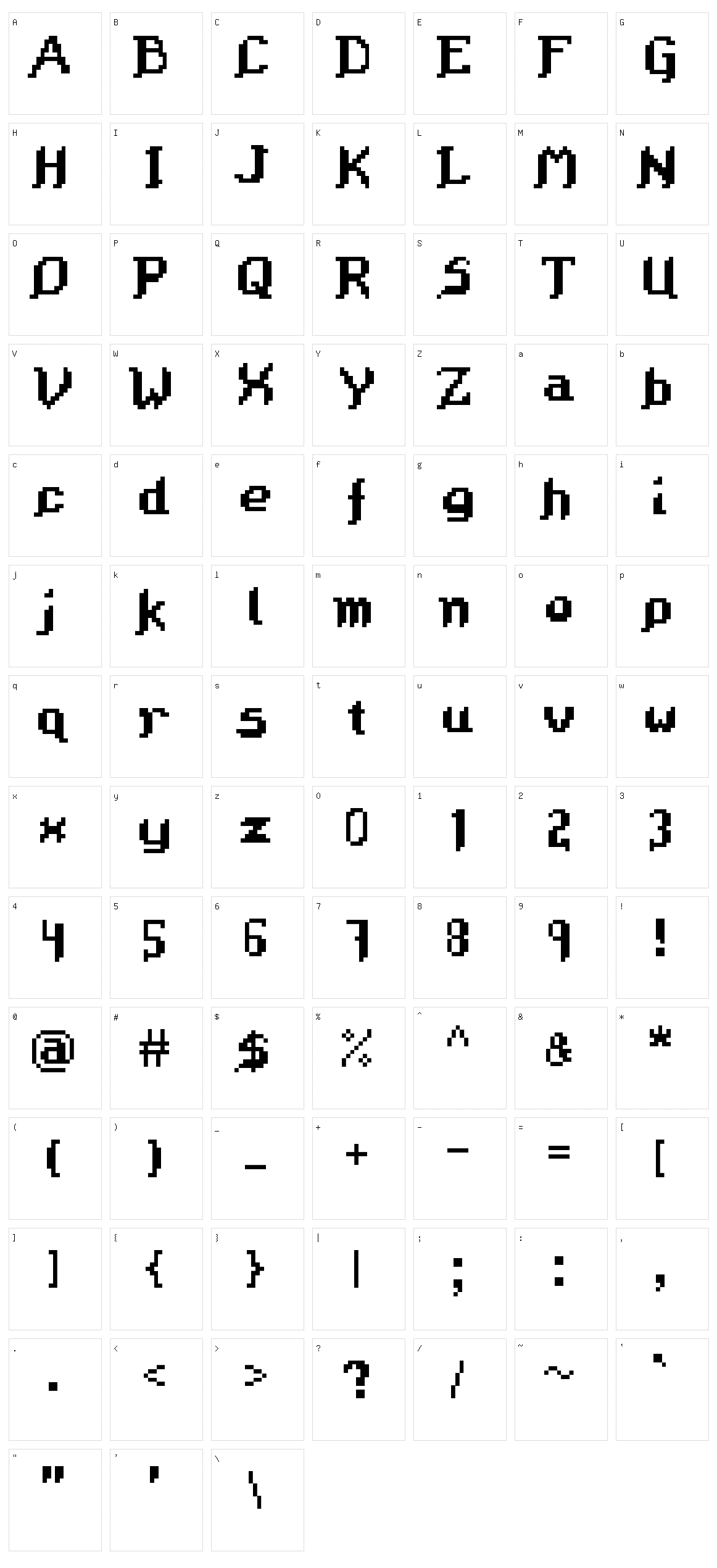 Octavius Character Set