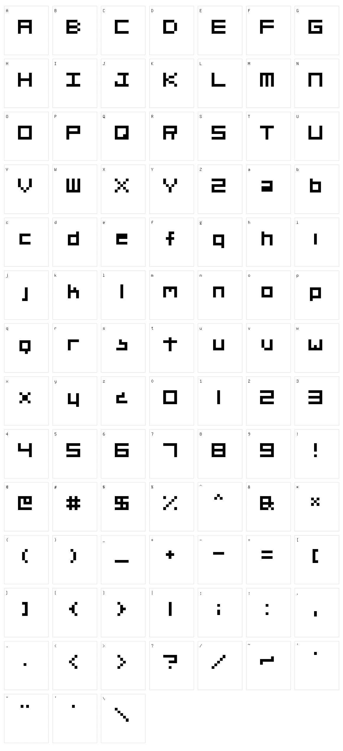 Org_v01 Character Set