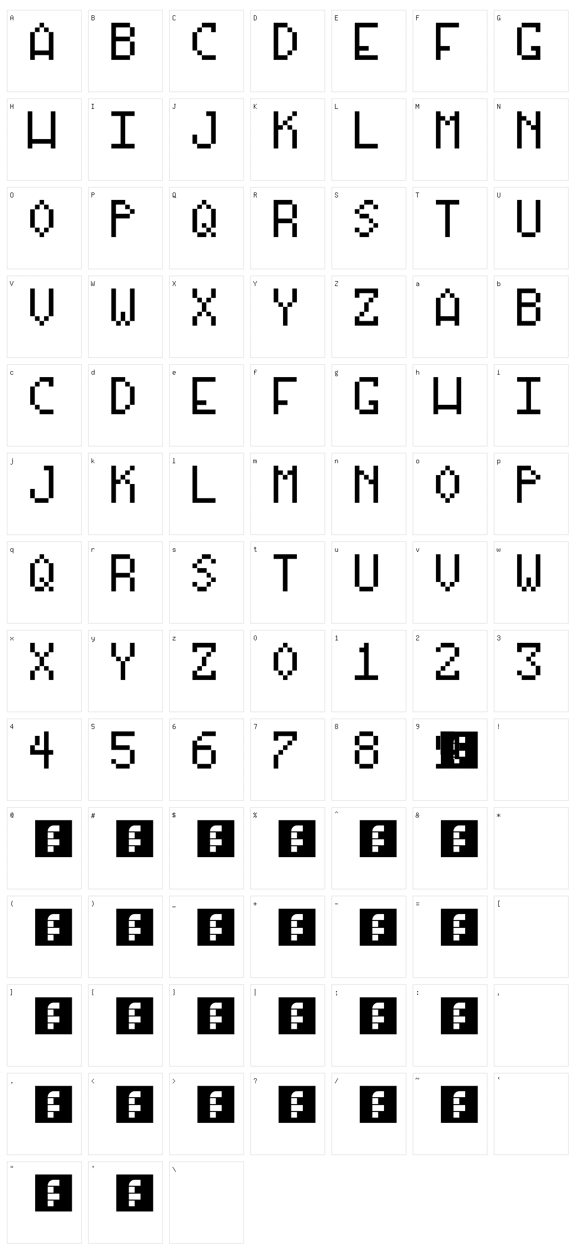 Our Arcade Games Character Set