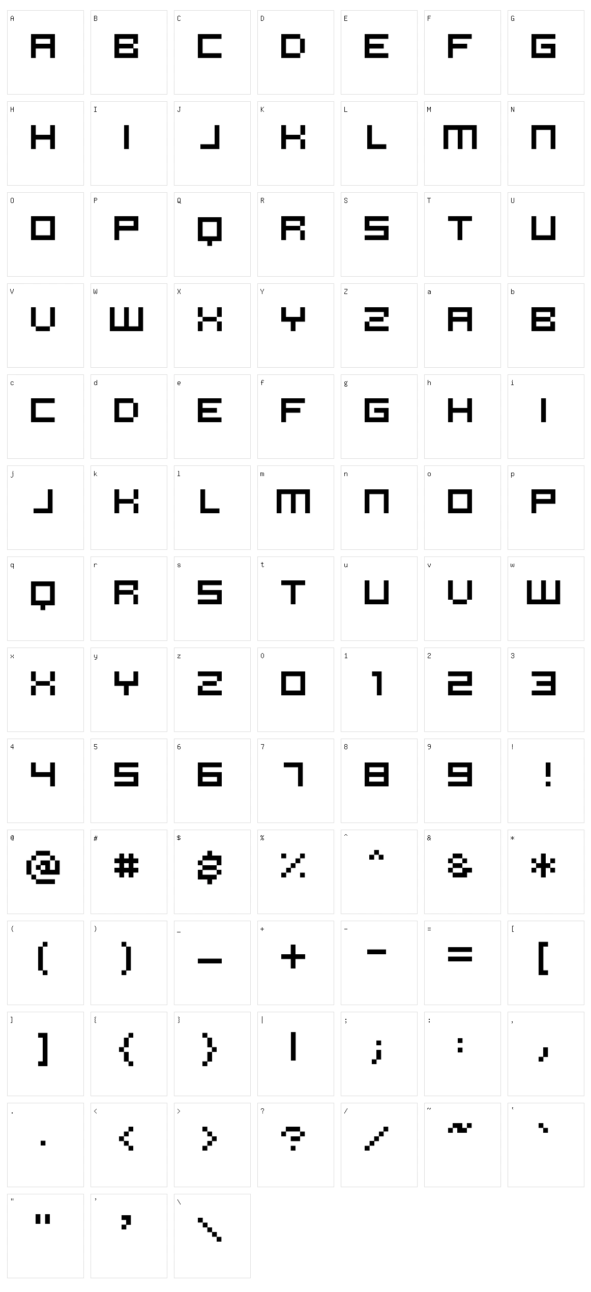 Pannetje 10 Character Set