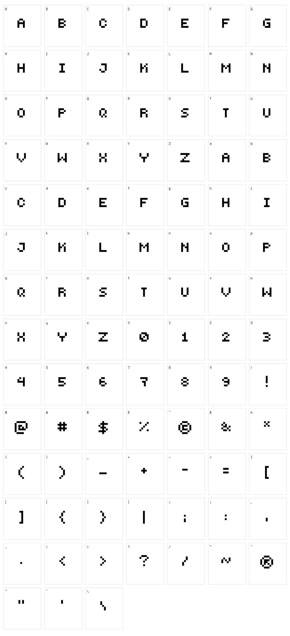 PEPminus10 Character Set