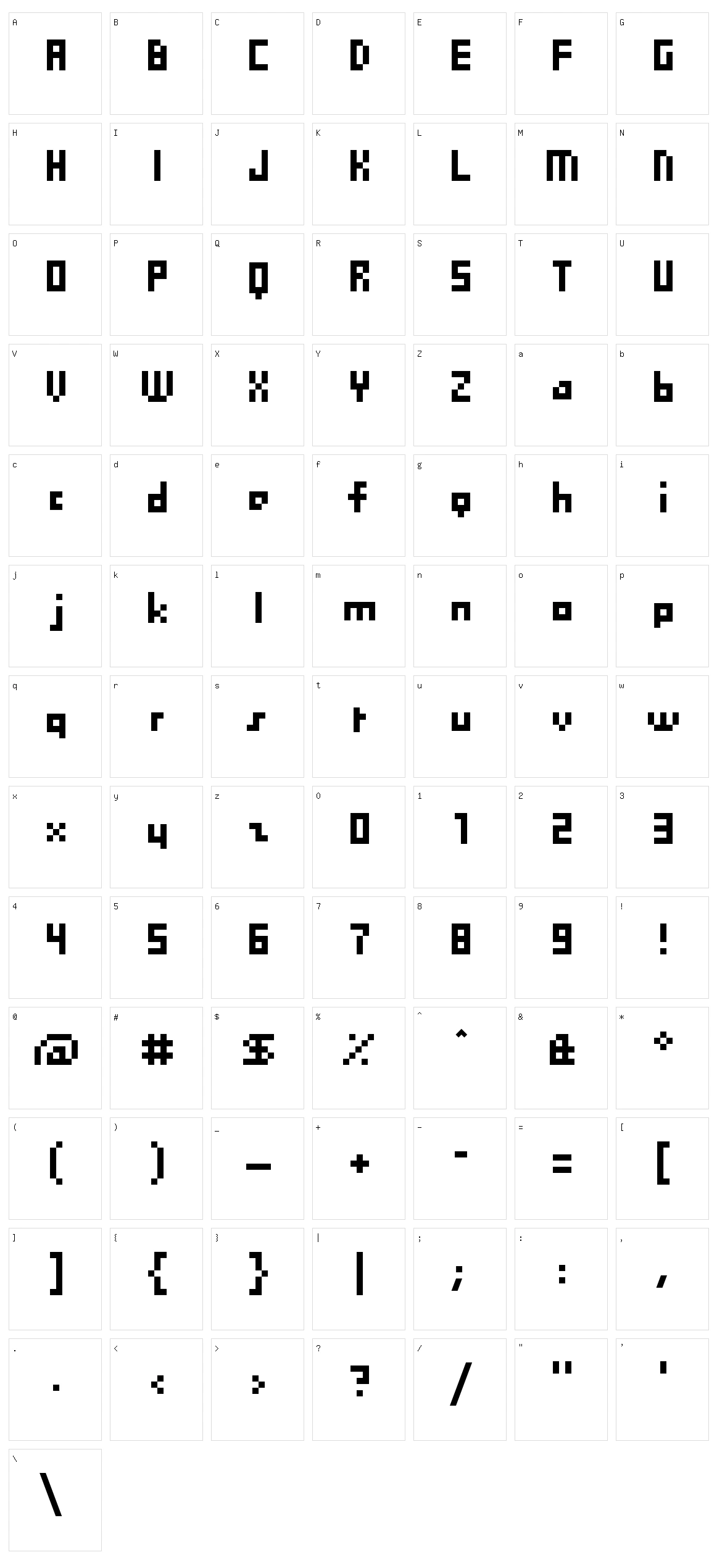 Pix Character Set
