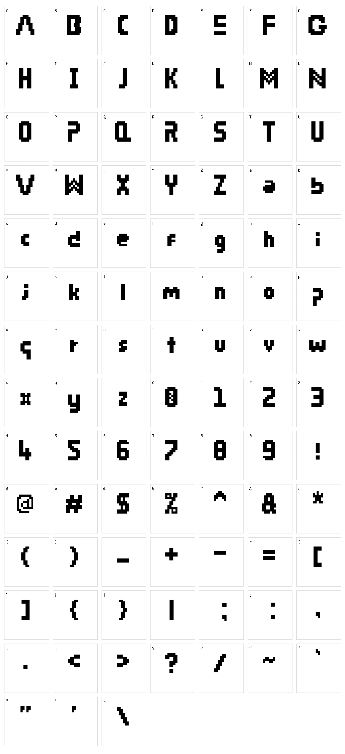 Pix Riddim Character Set
