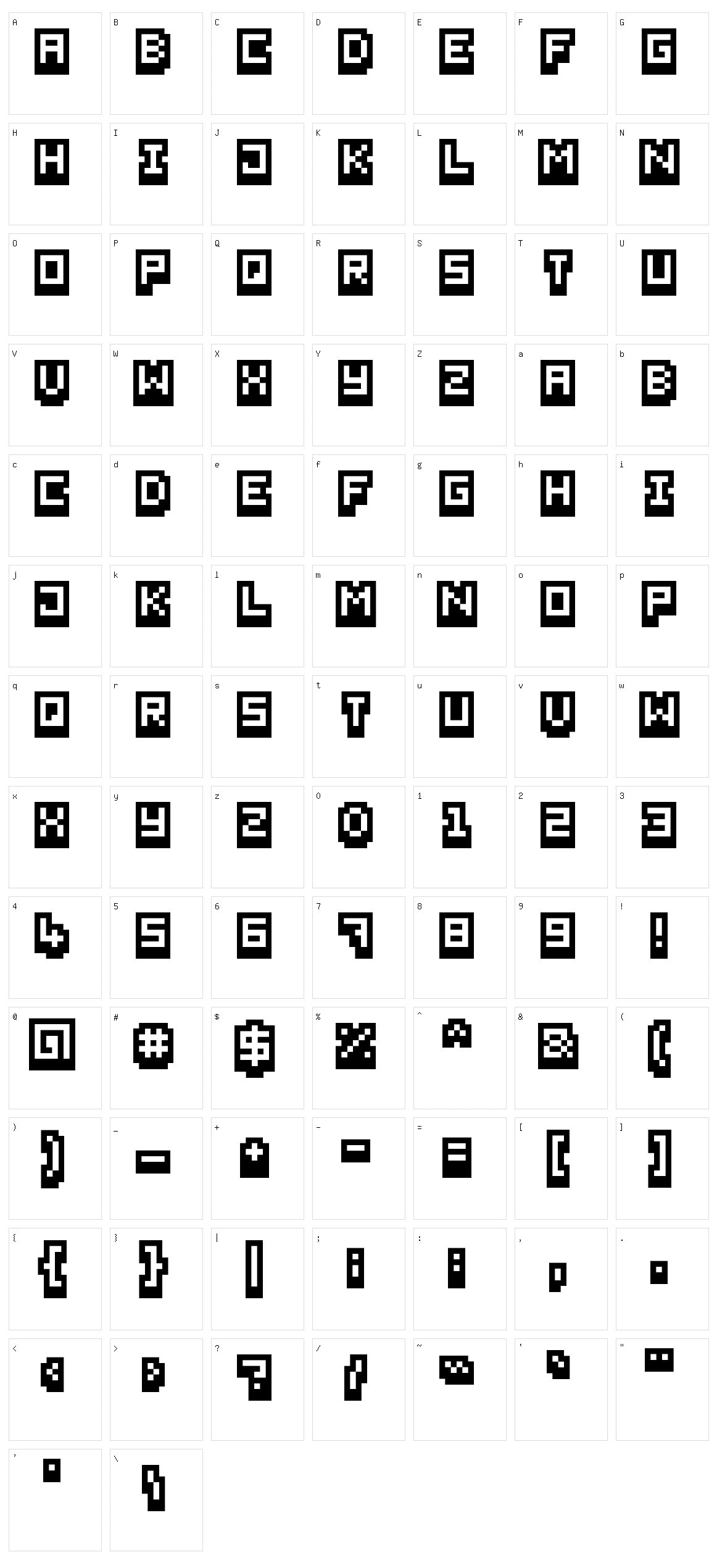 Pixel Bit Advanced Character Set