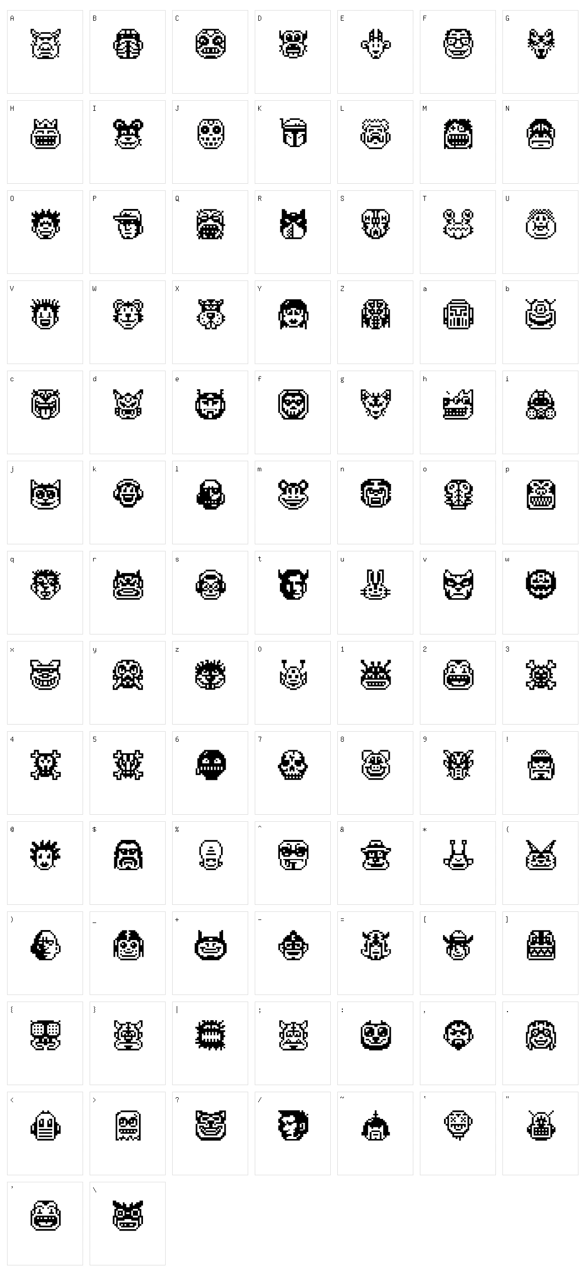 Pixel Freaks Character Set