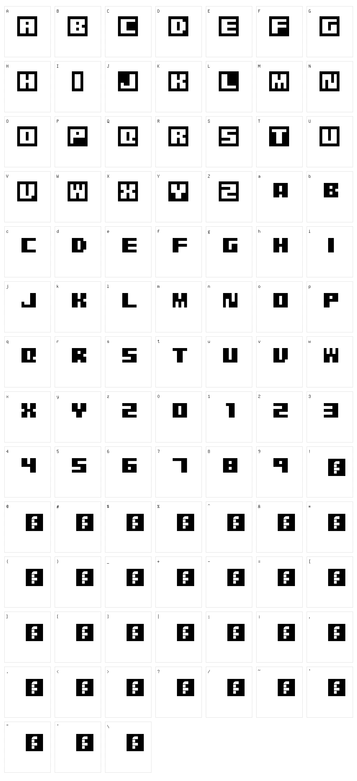 Pixel Grafiti Character Set