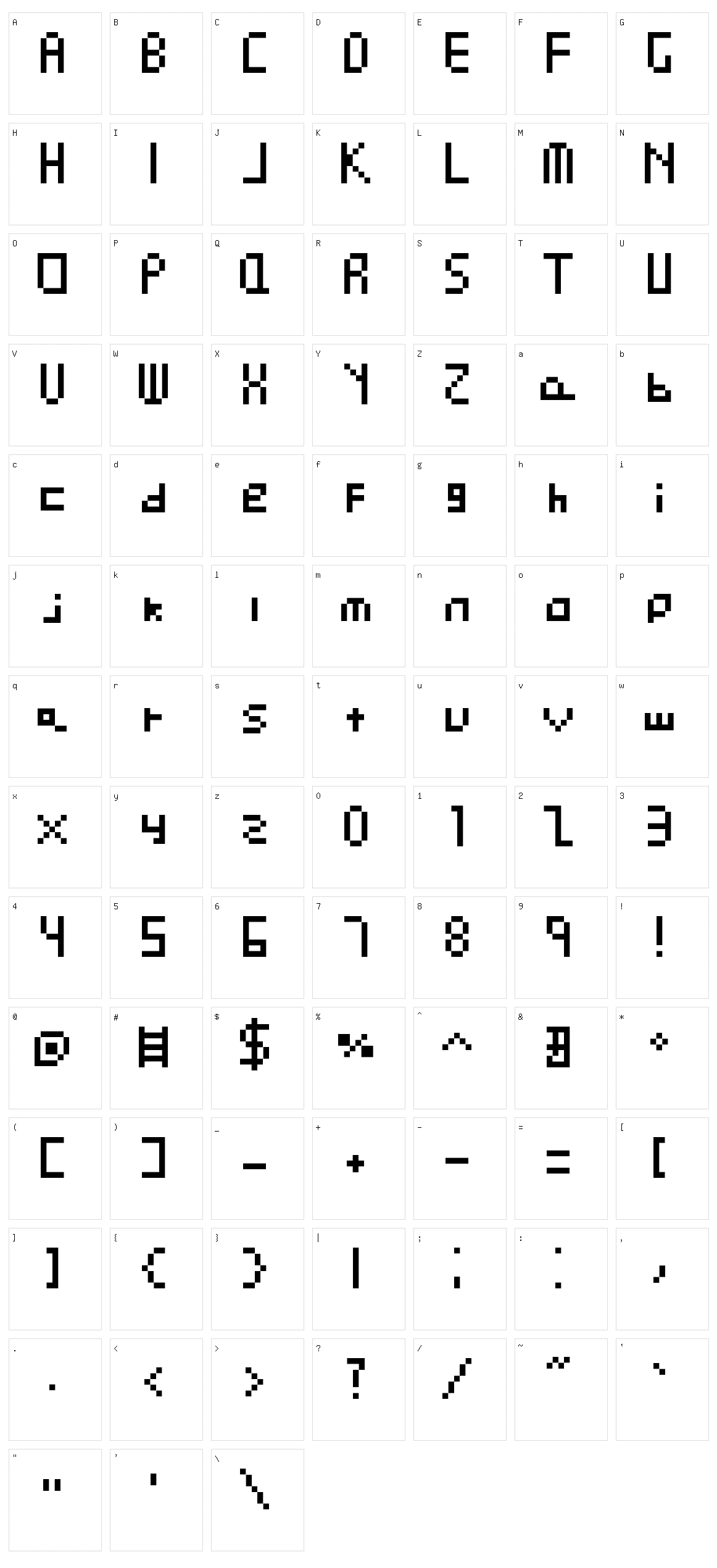 Pixel Perfect Character Set