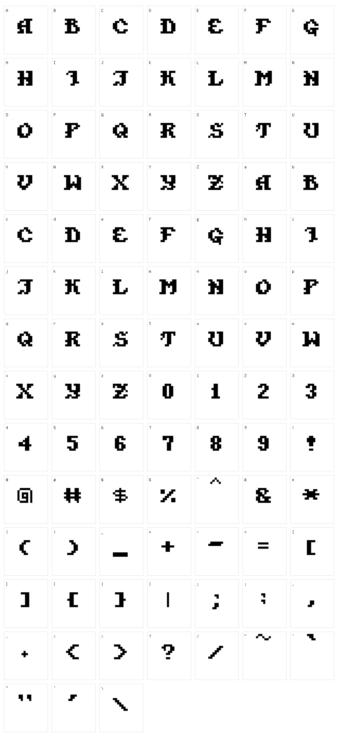 Pixel Takhisis Character Set