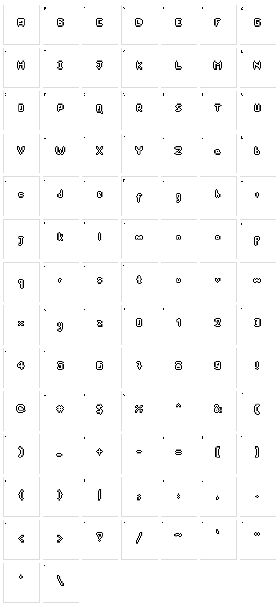 PixelDart Character Set