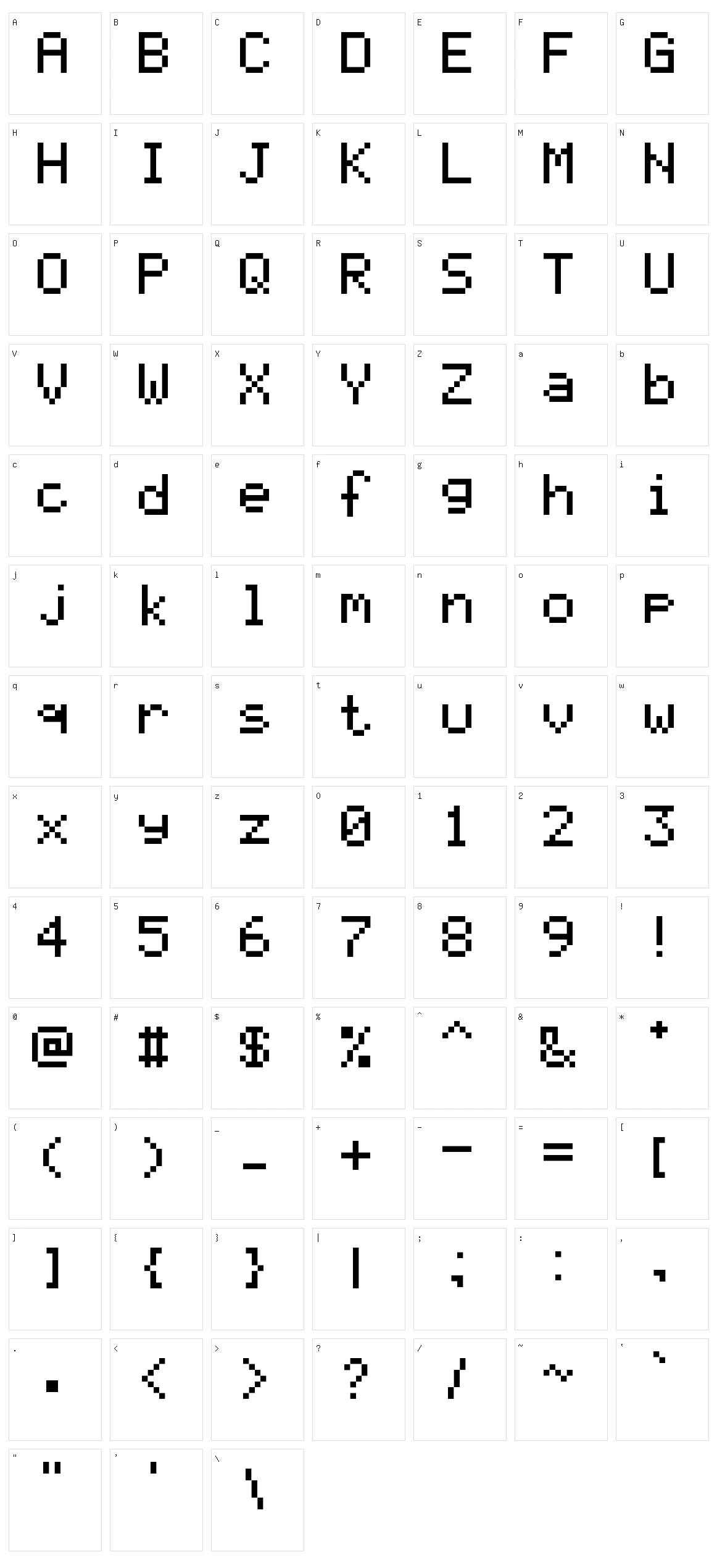 PixelMix Character Set