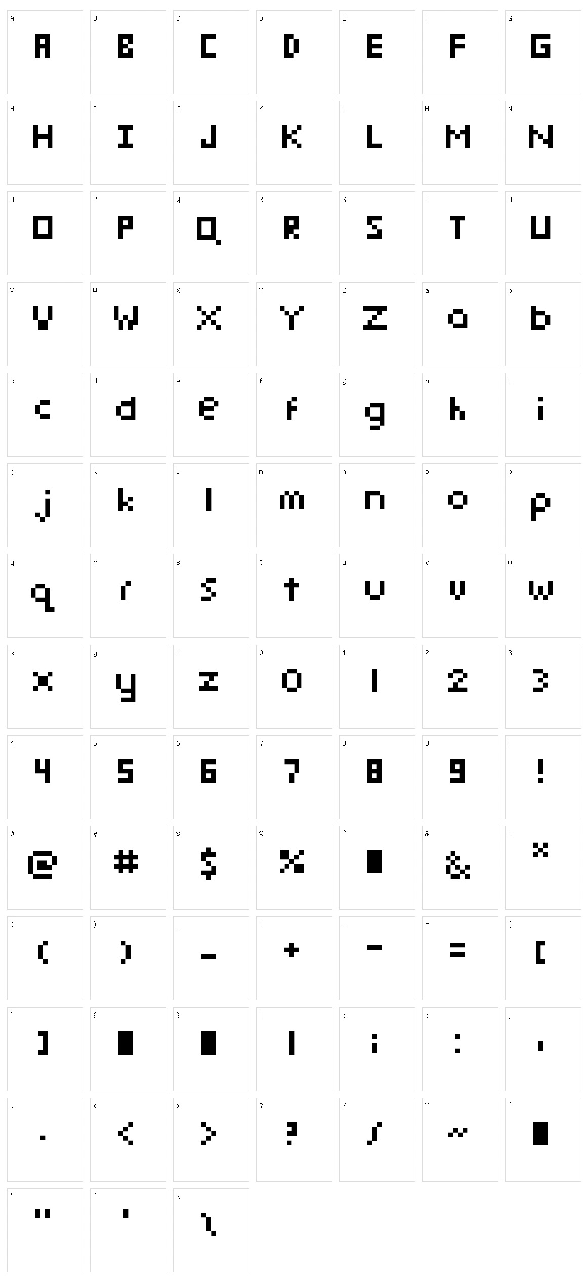 PixelMix Micro Character Set