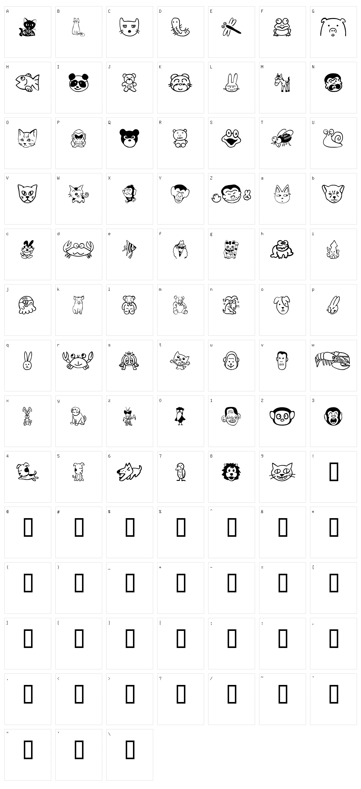 Sakabe Animal 01 Character Set