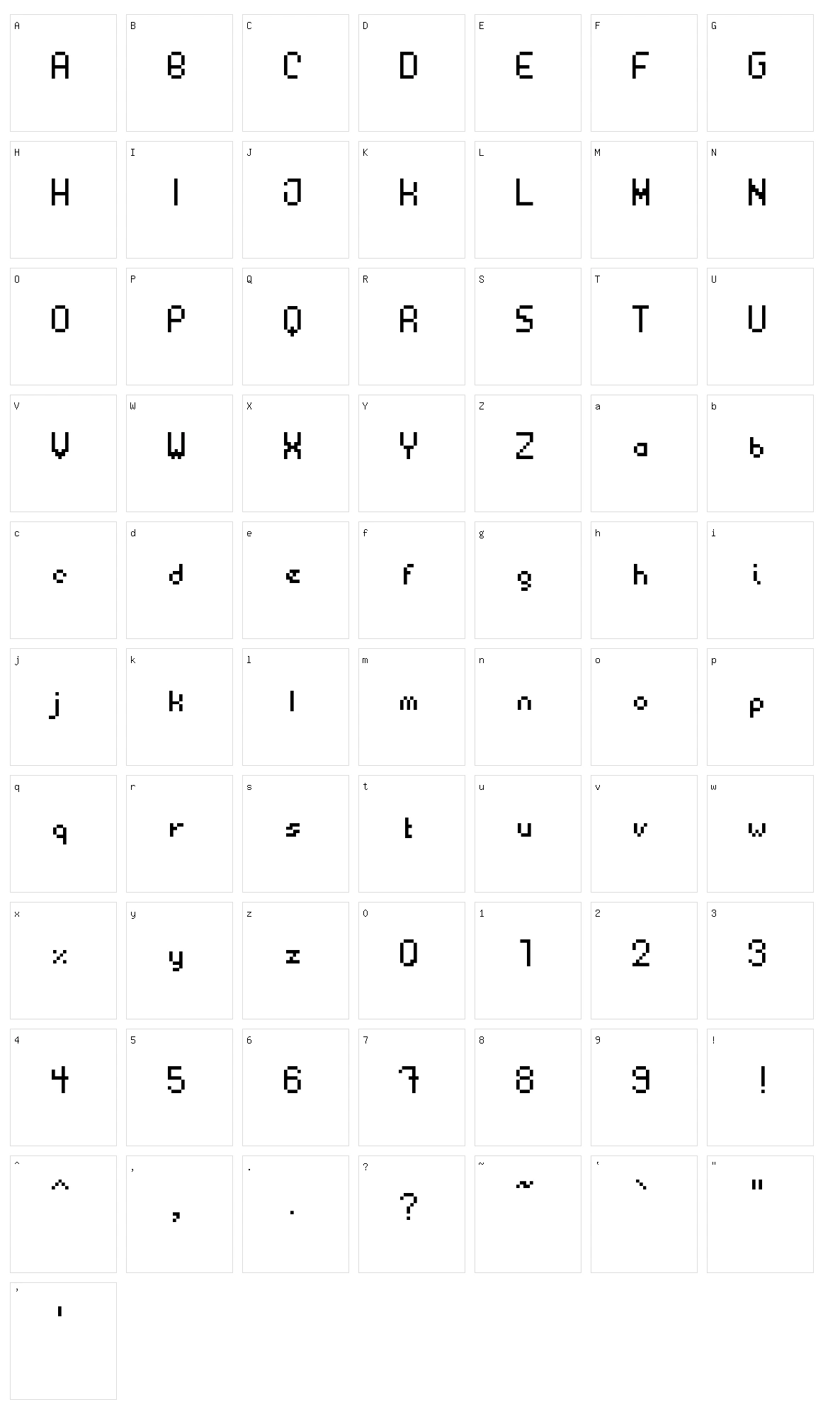 Plastica Character Set