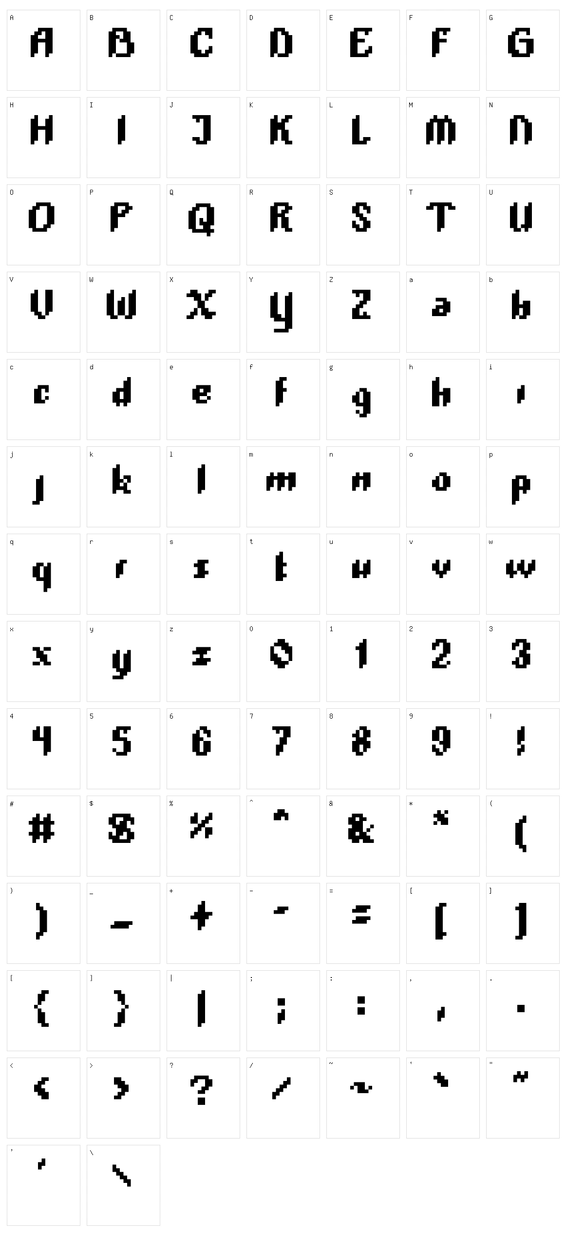 Plop Dump Character Set