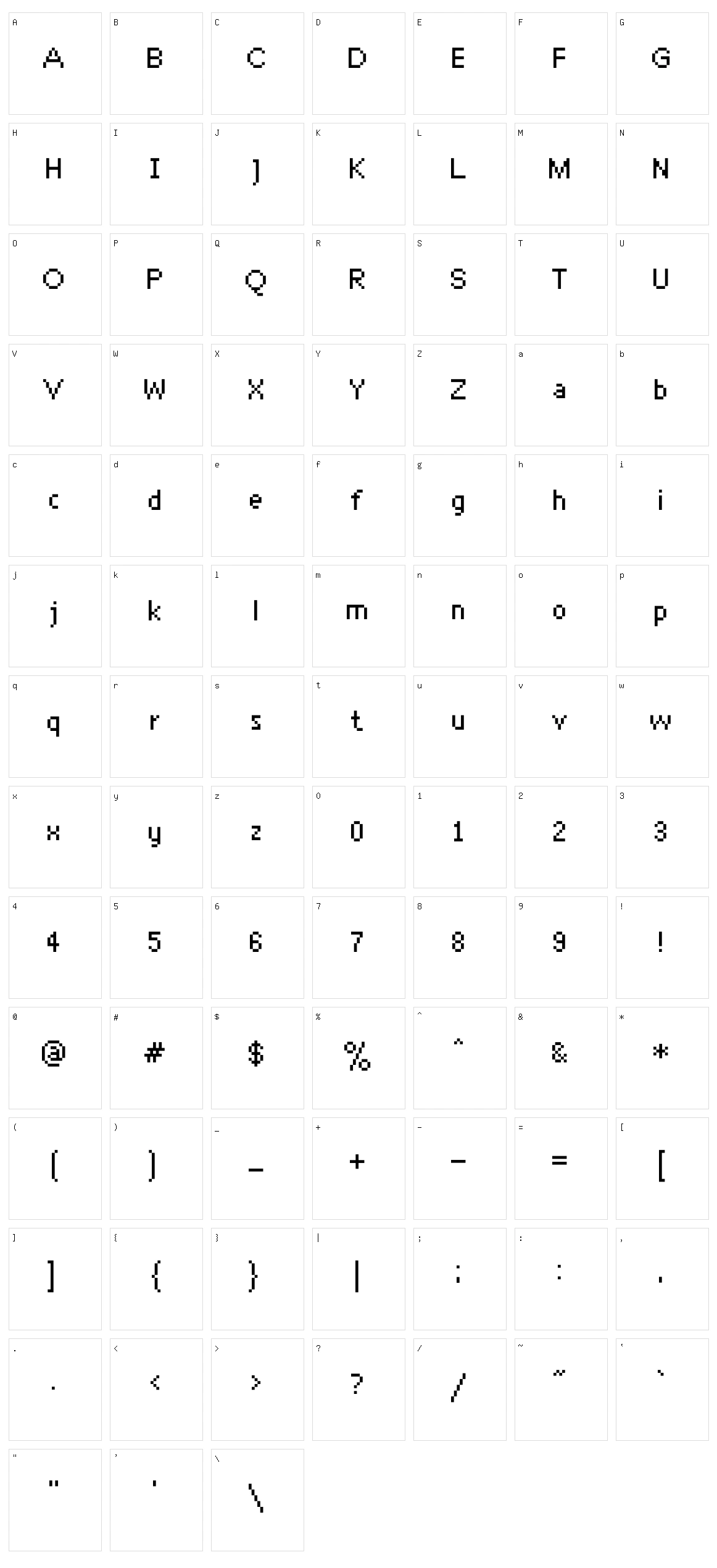 Pocket Character Set