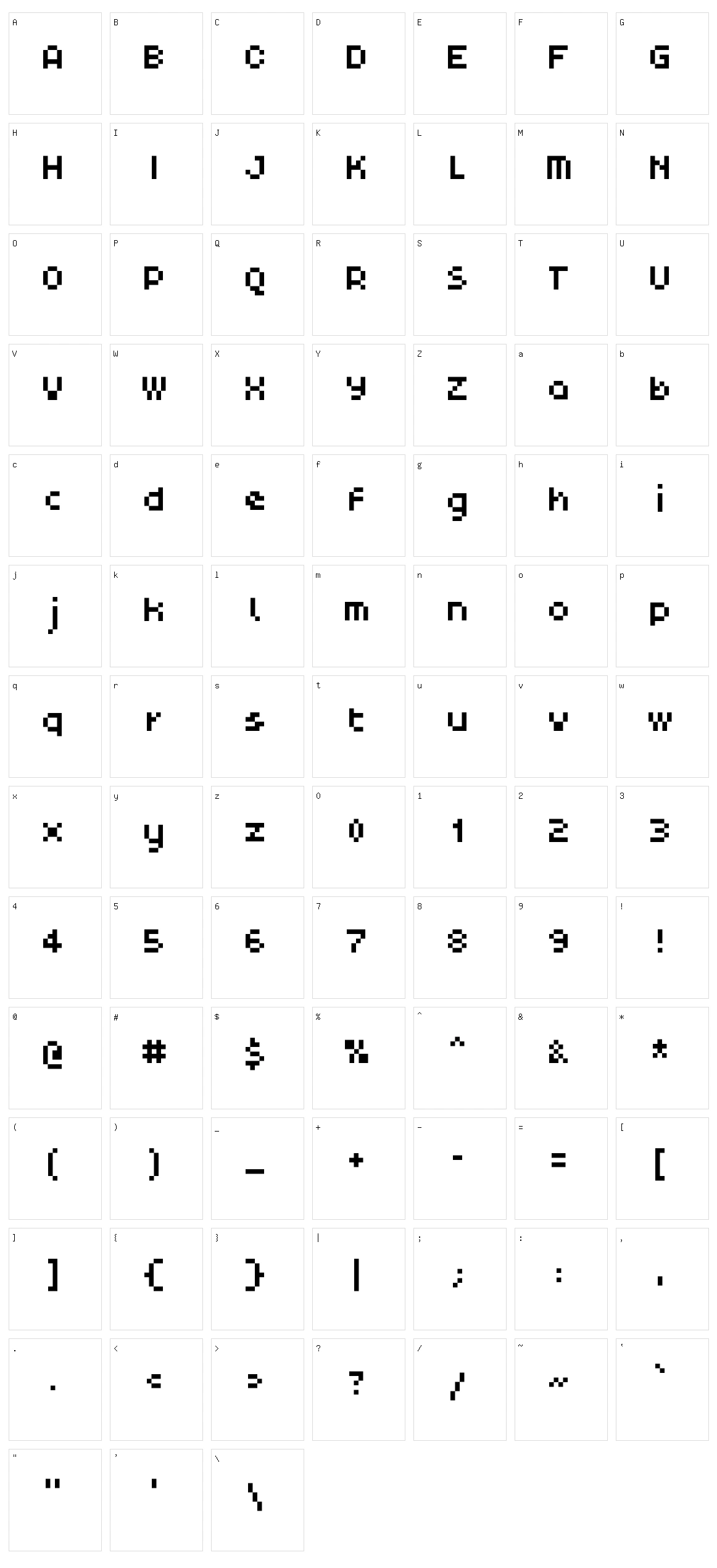 Poco Character Set