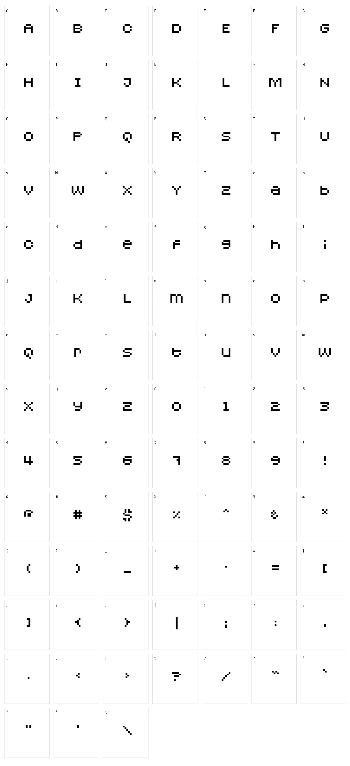 Redensek Character Set