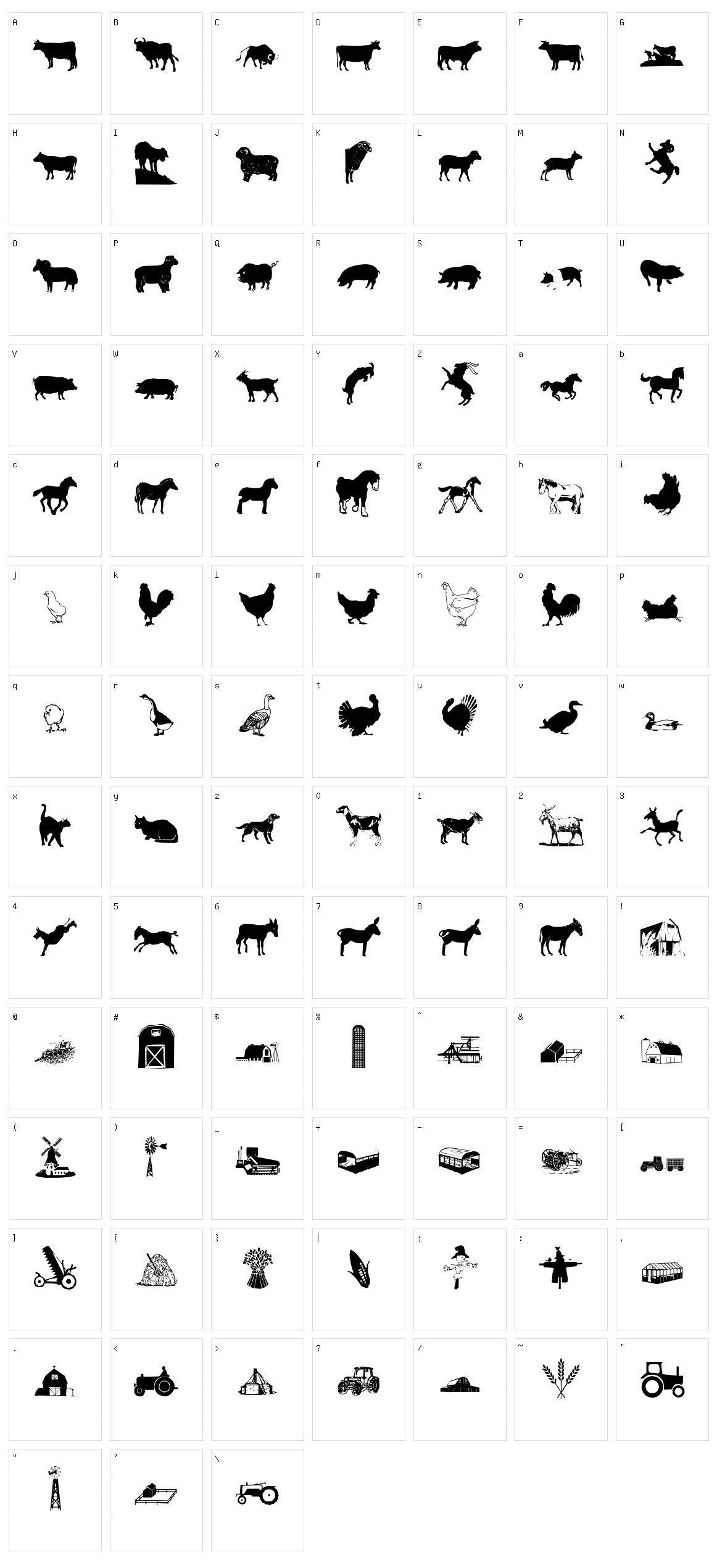 Barnyard Character Set