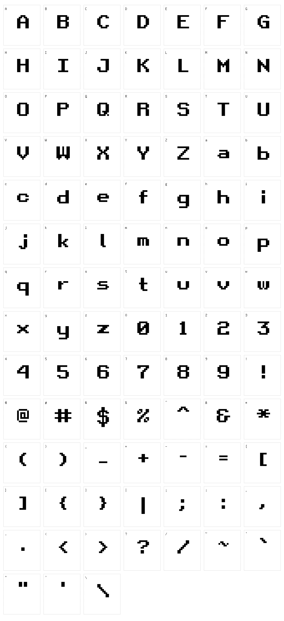 Retro Gaming Character Set