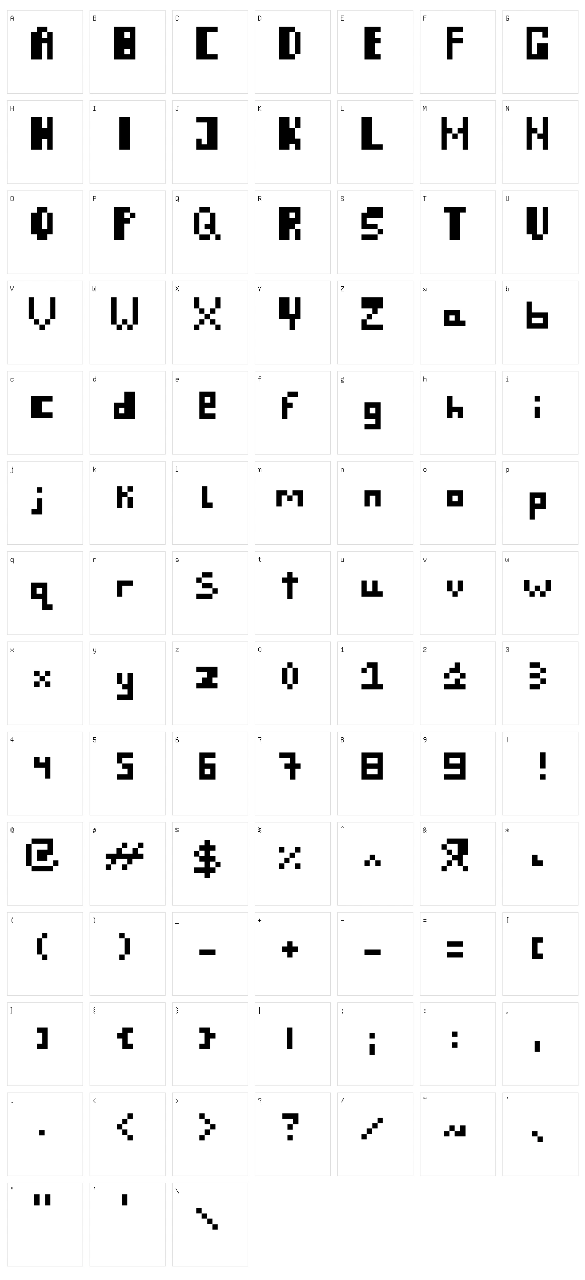 Retro Thing Character Set