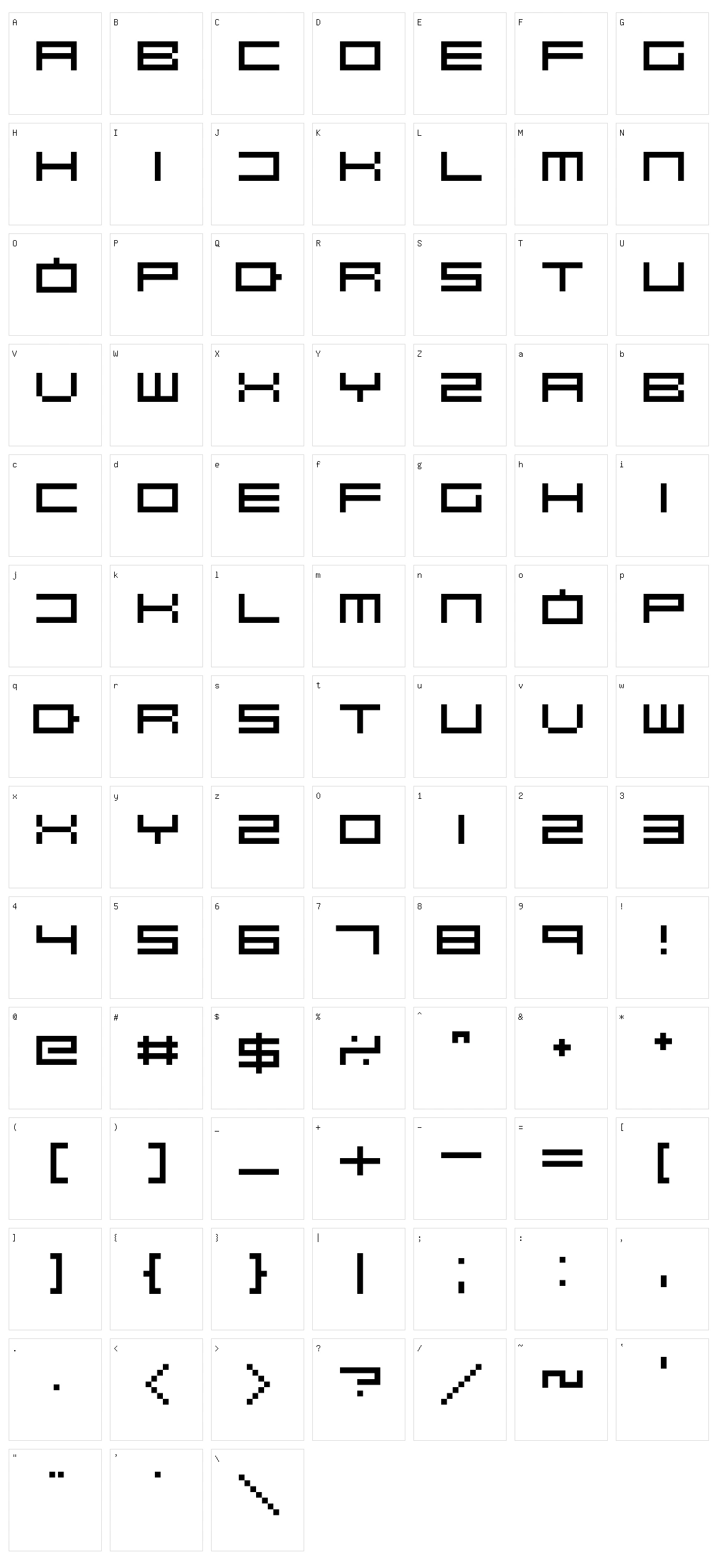 Robotastic Character Set
