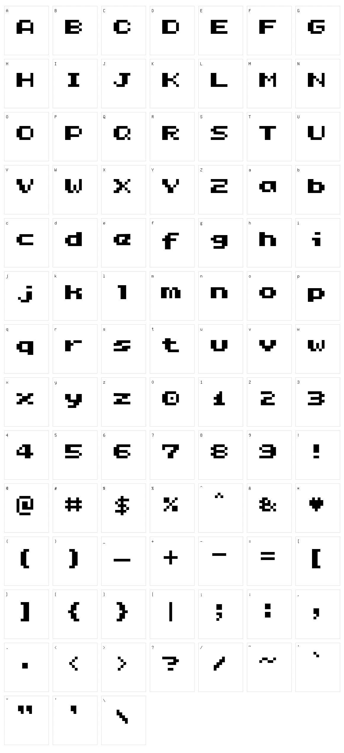 RotorBoy Character Set