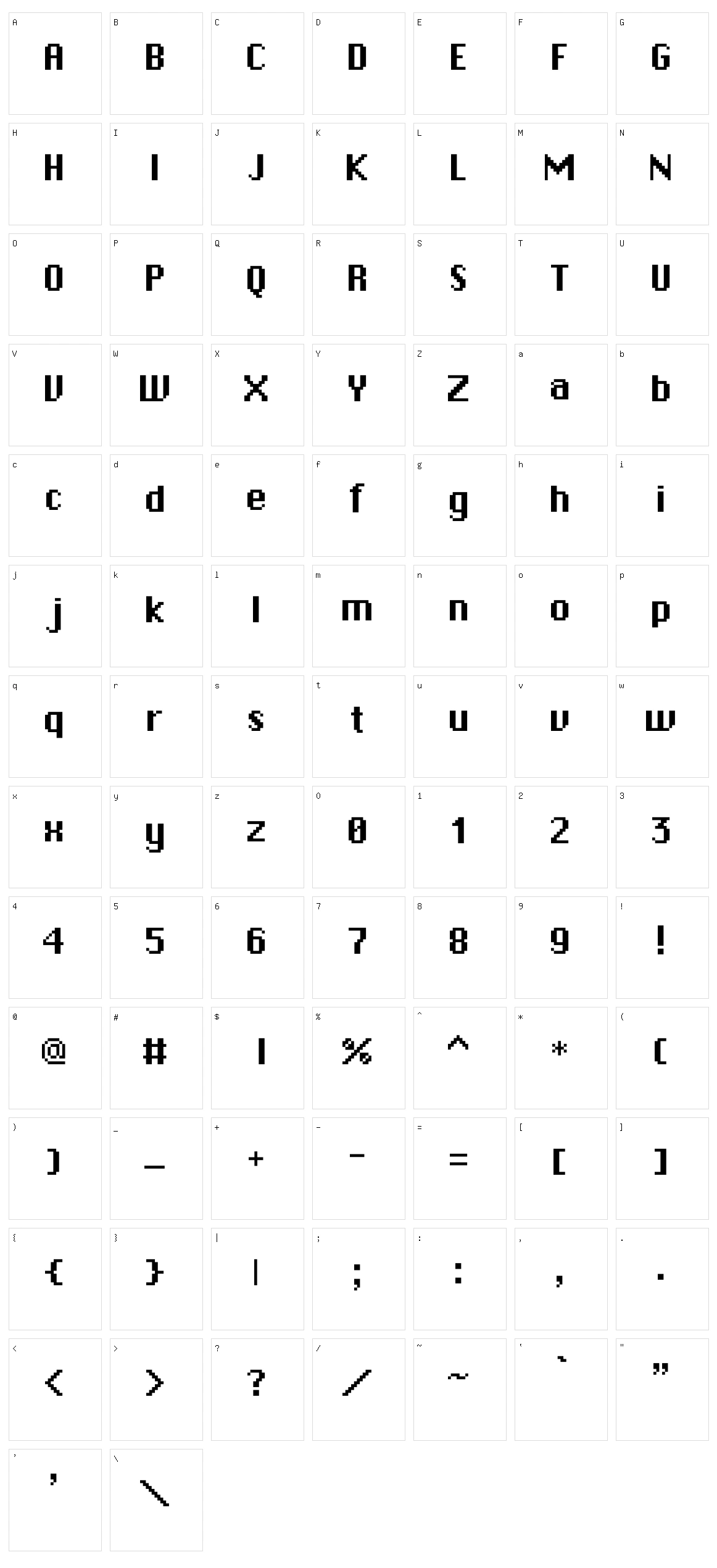 RPGSystem Character Set
