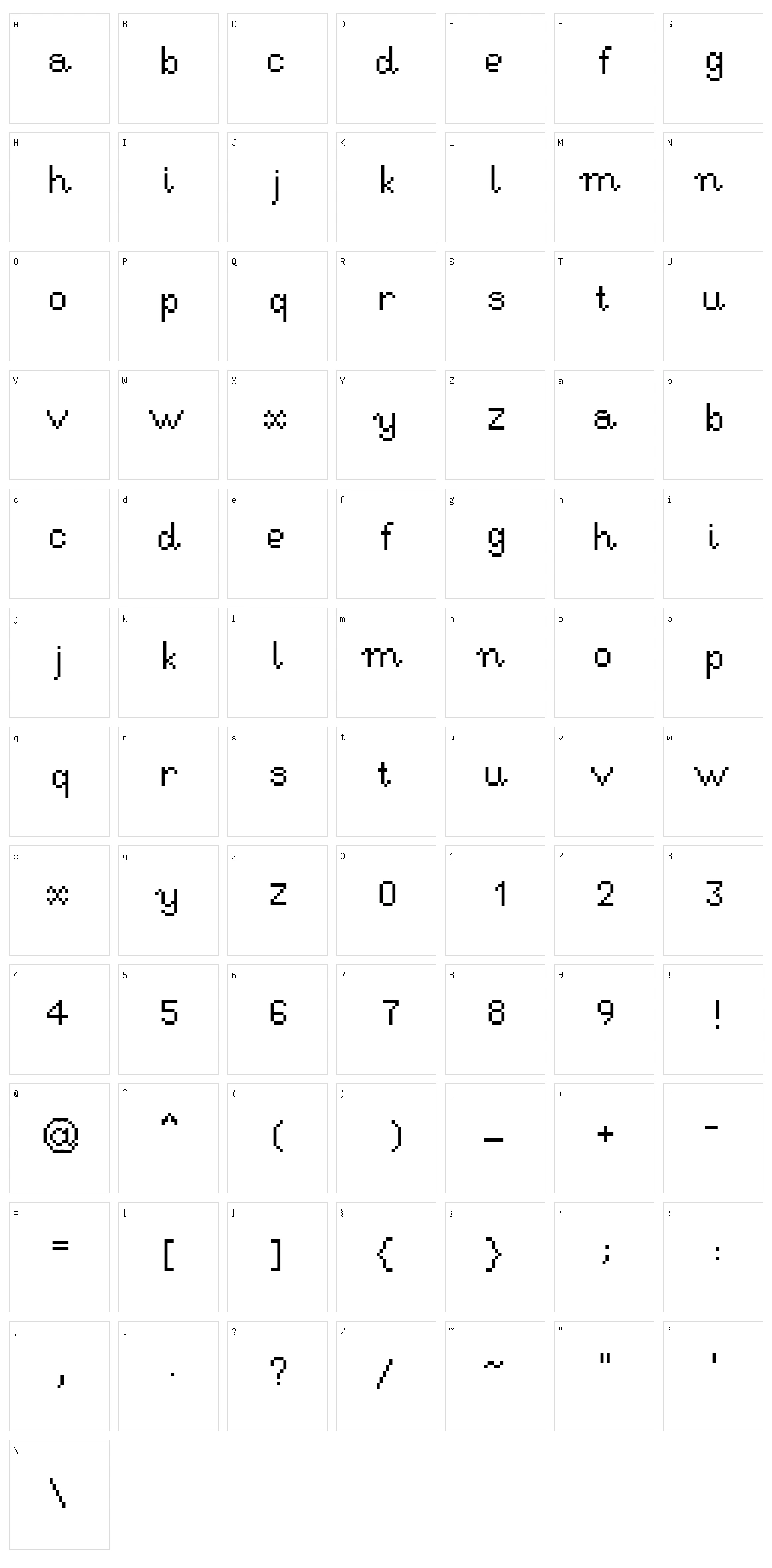 RSE Handwriting Pi Character Set