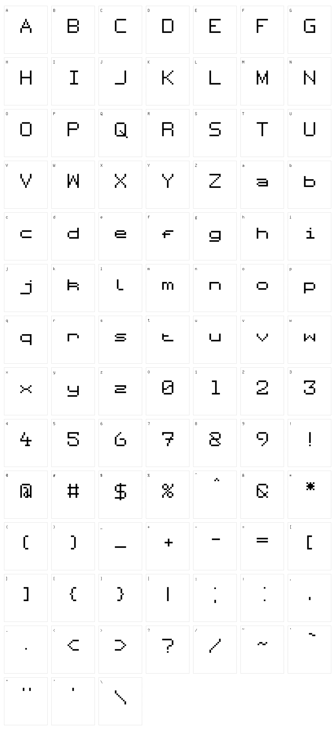Scriptmid Character Set